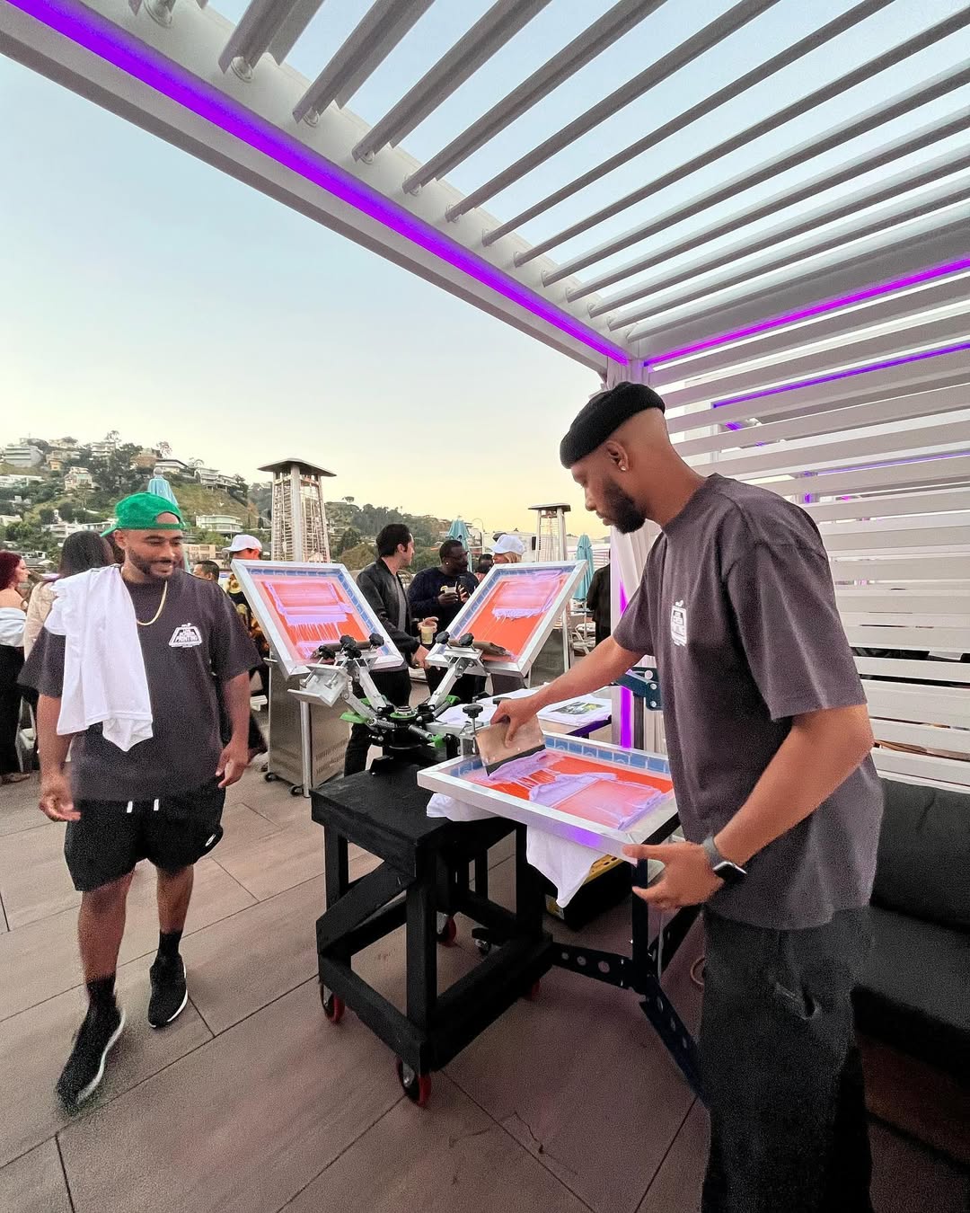 rosie prints la marquis live screen printing