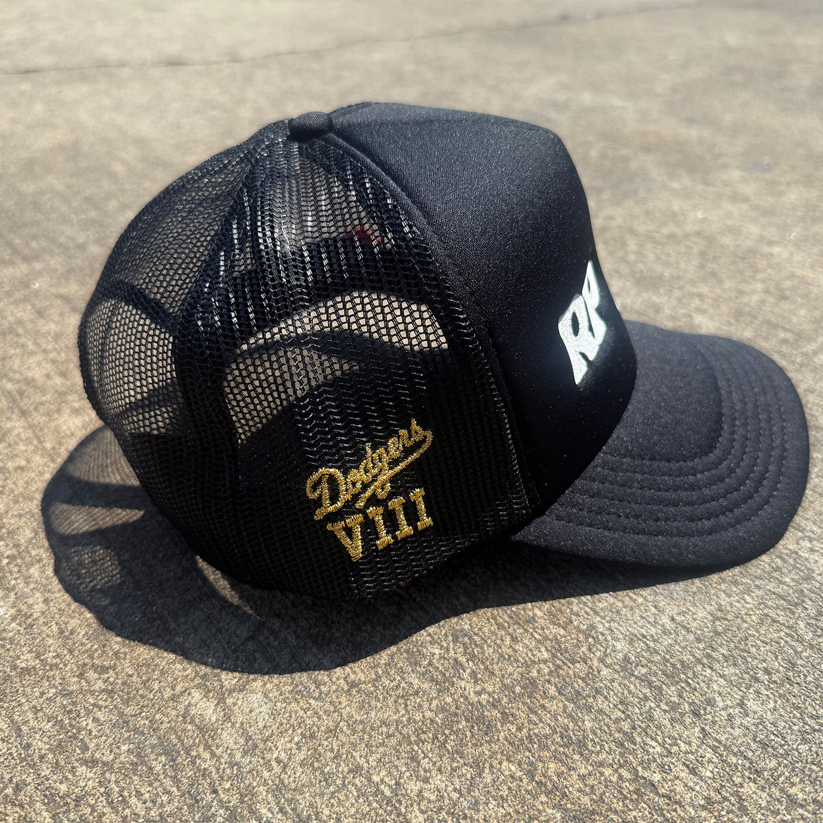Rosie Prints LA Glow Trucker Hat Black